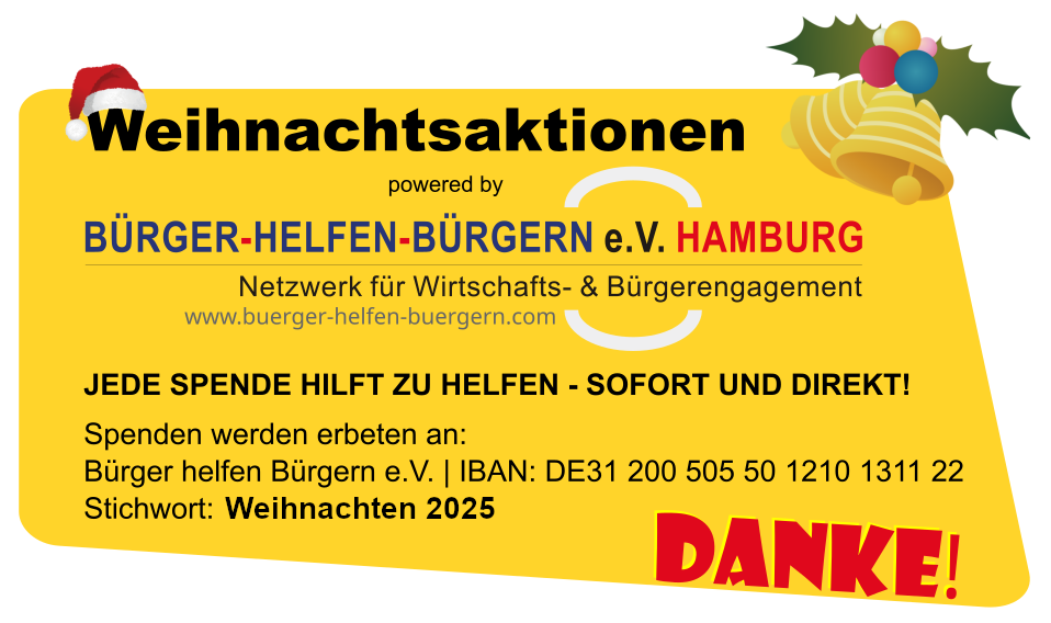 Weihnachtsaktionen Bürger helfen Bürgern e.V. Hamburg Spenden erbeten
