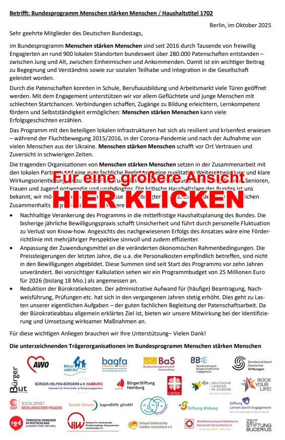 Menschen stärken Menschen Haushalt 2026