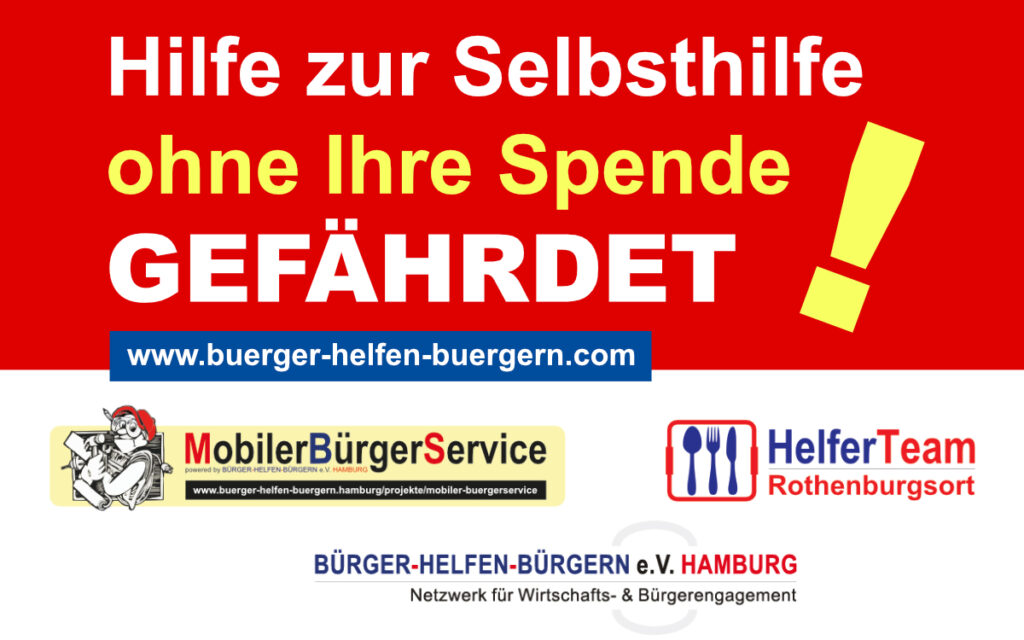 Lebensmittelhilfe benötigt Spenden - Bürger helfen Bürgern e.V. Hamburg