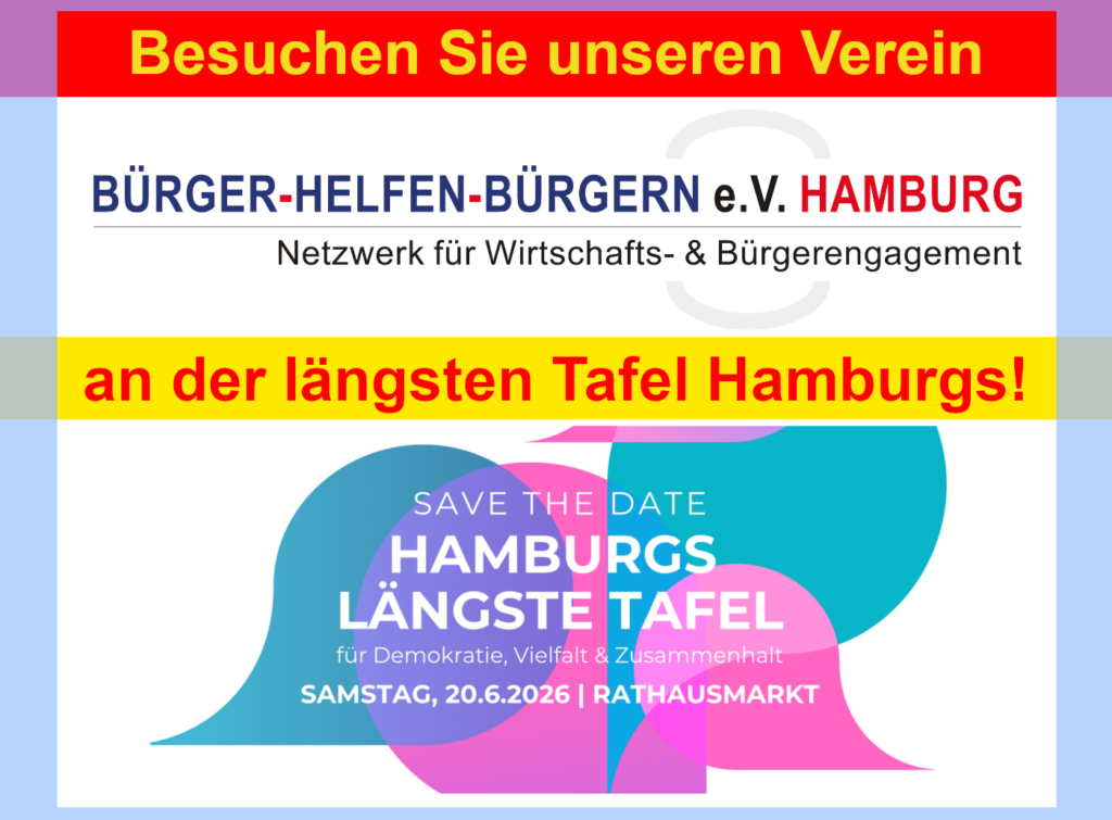 Hamburgs längste Tafel - Bürger helfen Bürgern e.V. ist dabei