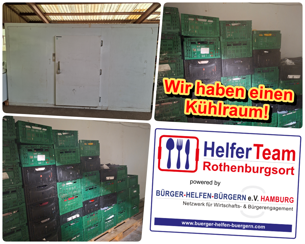 HelferTeam Rothenburgsort hat einen Kühlraum!